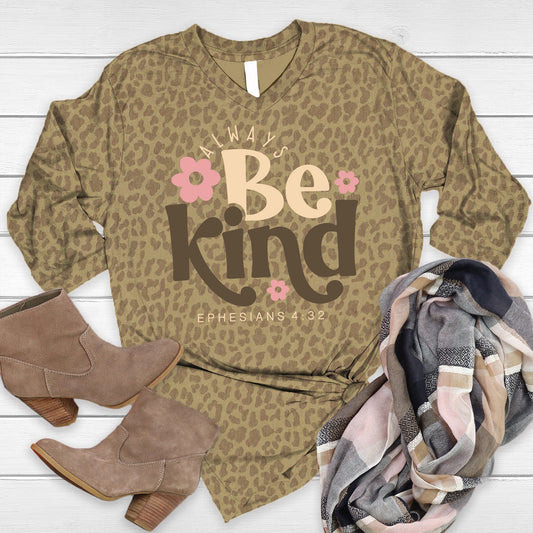 Always Be Kind 3/4 Sleeve V-Neck