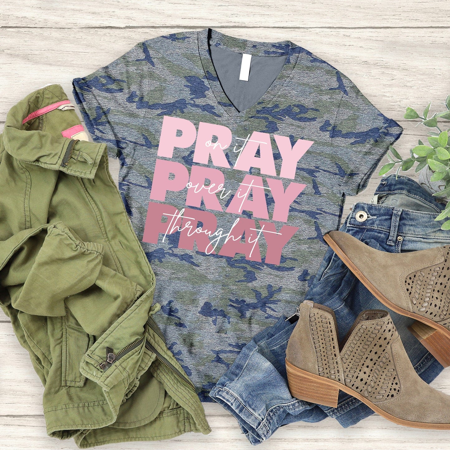 Pray On It V-Neck