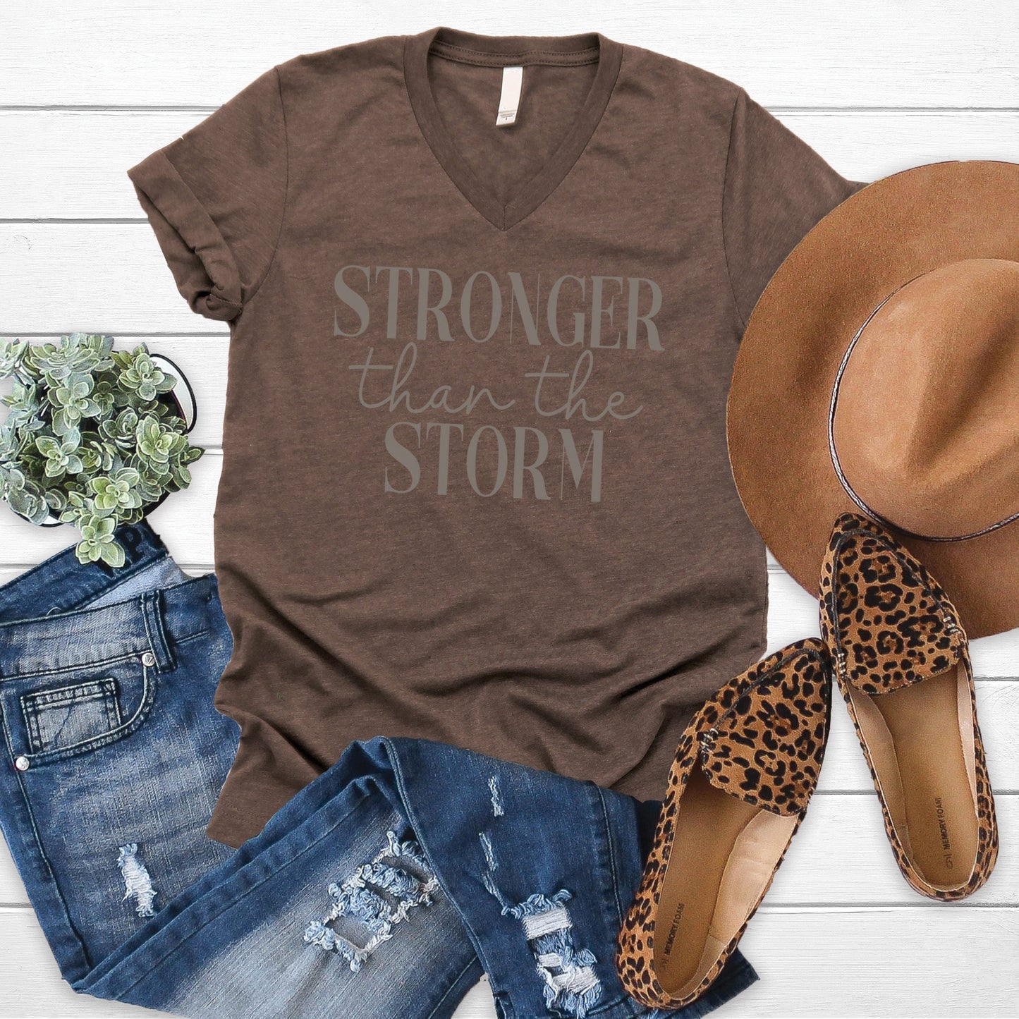 Stronger than the Storm V-Neck