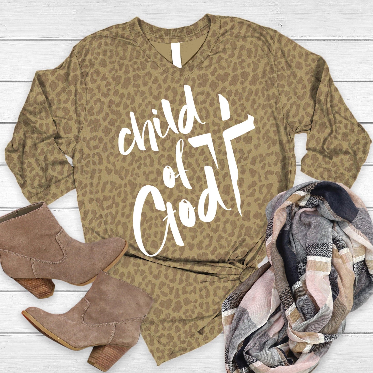 Child Of God 3/4 Sleeve V-Neck